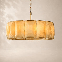 Halvera Alabaster Round Chandelier 31