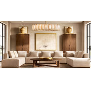 Halvera Alabaster Round Chandelier 60