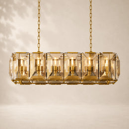 Halvera Crystal Rectangular Chandelier 42