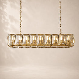 Halvera Crystal Rectangular Chandelier 62
