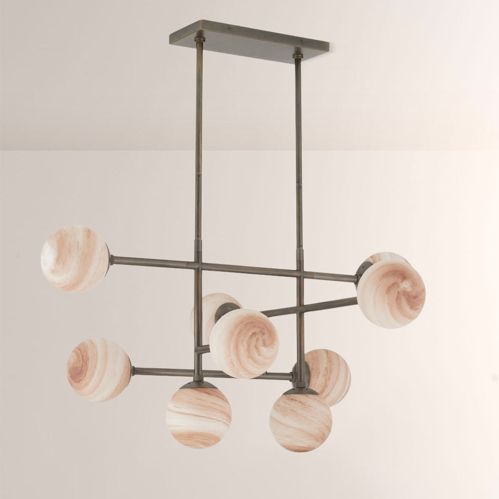 Harris Linear Glass Chandelier
