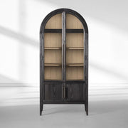 Haven Glass-Door Oak Cabinet  36“W 46”W