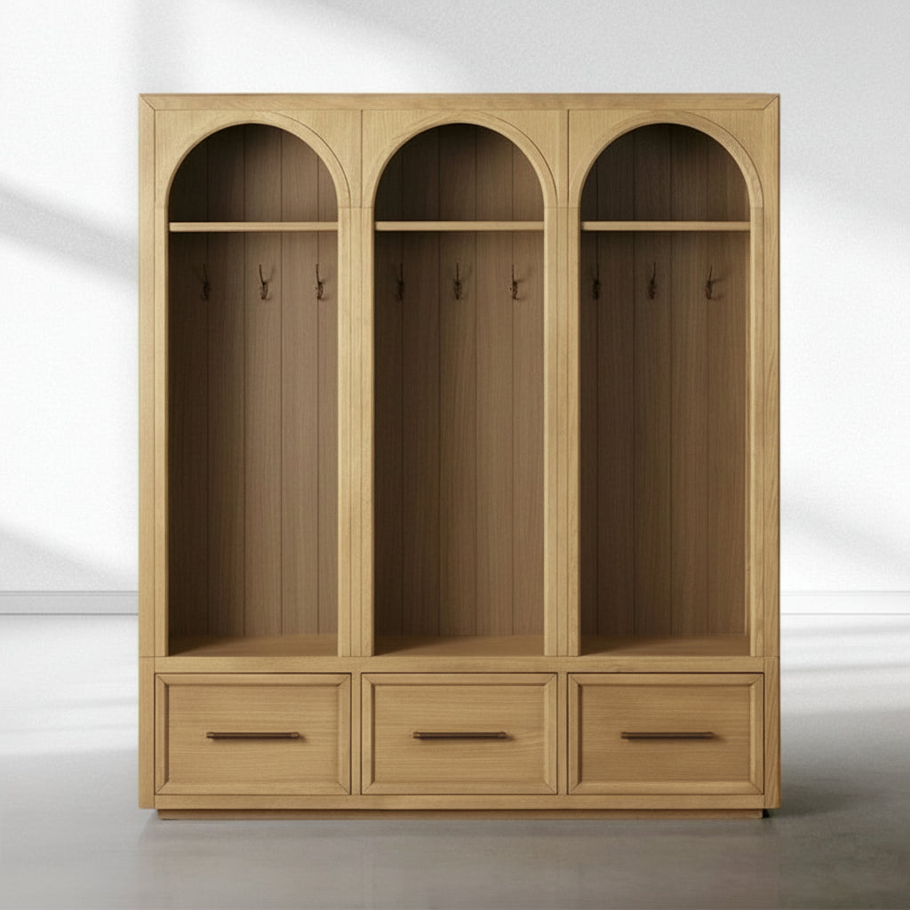 Haven Triple Entryway Cabinet in Oak 70"W