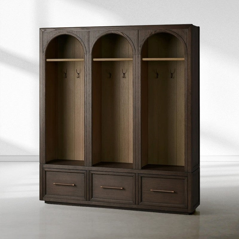 Haven Triple Entryway Cabinet in Oak 70"W