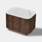 Pax Oak Stone Nightstand 30"W For Bedroom