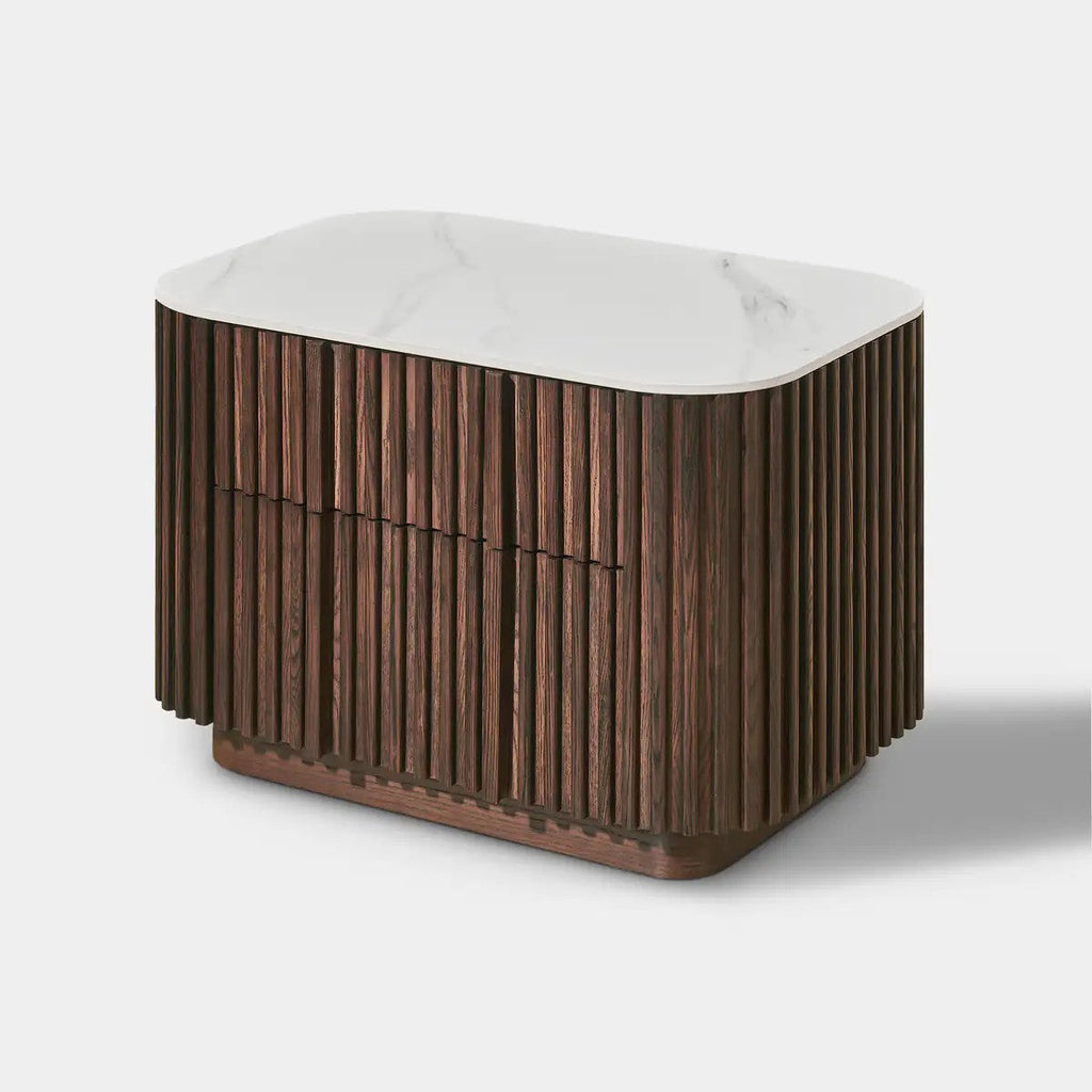 Pax Oak Stone Nightstand 30"W For Bedroom