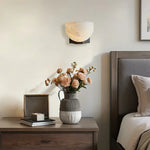 Hemispherical Alabaster Ath Wall Light
