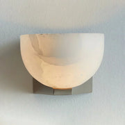 Hemispherical Alabaster Ath Wall Light