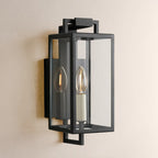 Torren Hand-Worked Iron Outdoor Wall Sconce 12“H