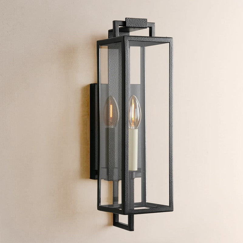 Torren Hand-Worked Iron Outdoor Wall Sconce 17“H