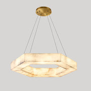 Hexagonal Alabaster Chandelier