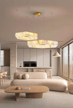 Hexagonal Alabaster Chandelier