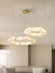 Hexagonal Alabaster Chandelier