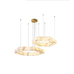 Hexagonal Alabaster Chandelier