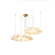 Hexagonal Alabaster Chandelier