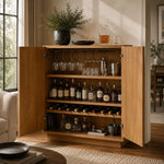 Kervelle Bar Cabinet — NATURAL OAK