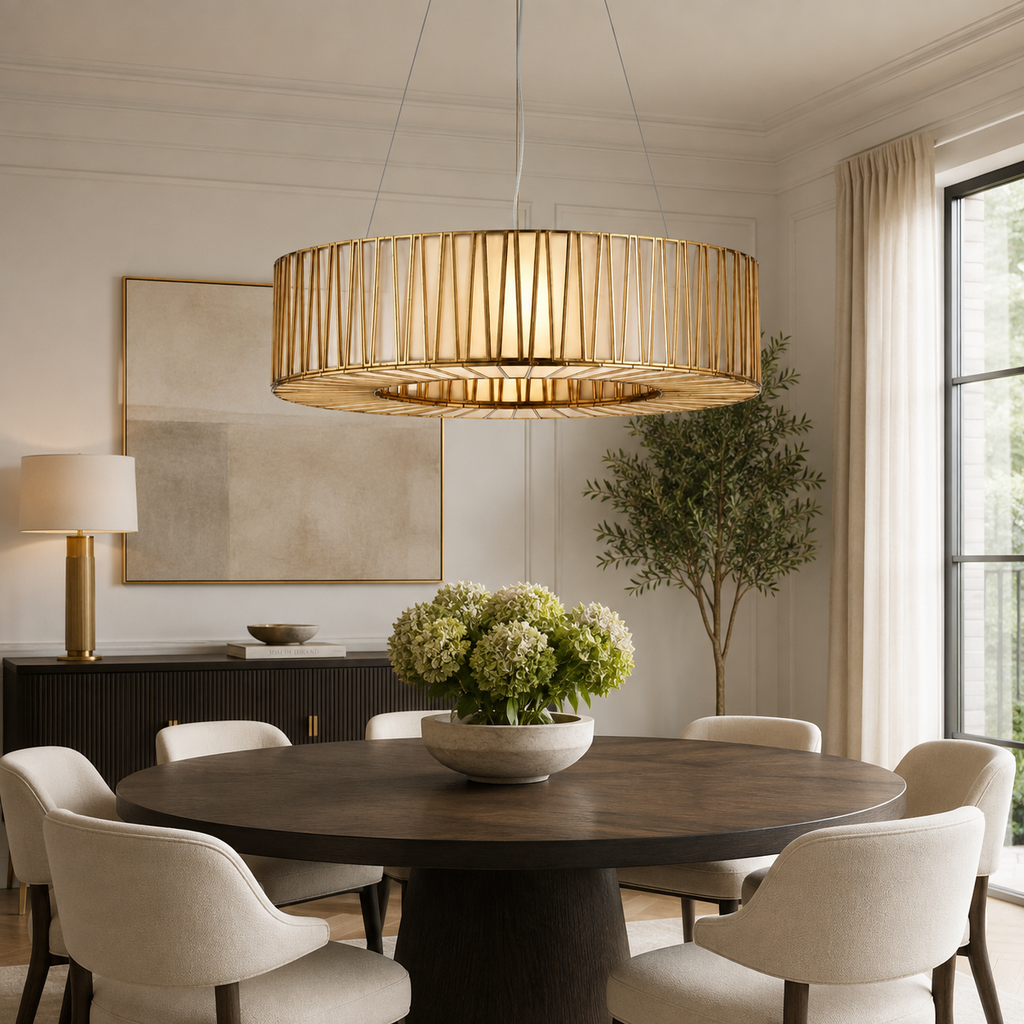Jeanet Round Chandelier 24"D 42"D