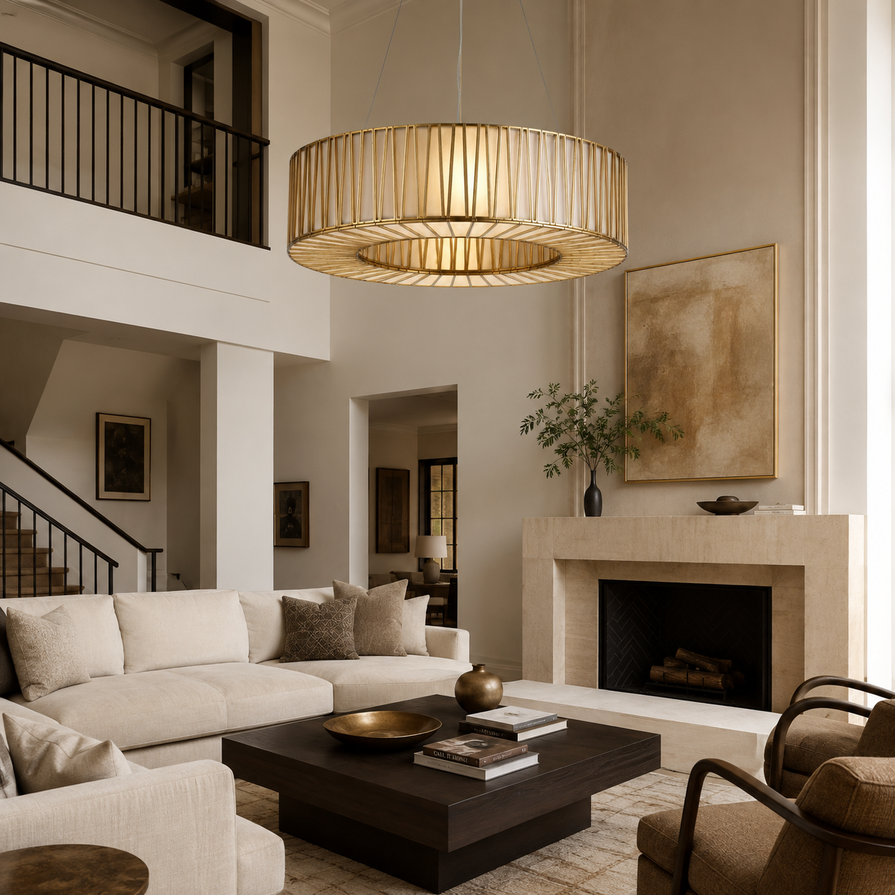 Jeanet Round Chandelier 24"D 42"D