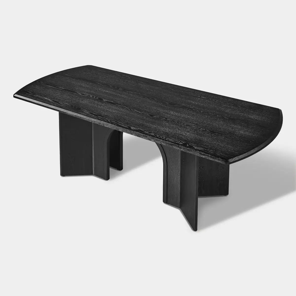 Kael Arch Solid Oak Dining Table 84“W For Dining Room