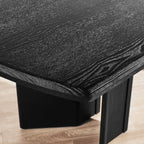 Kael Arch Solid Oak Dining Table 84“W For Dining Room