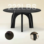 Kael Arch Solid Oak Round Dining Table 60"D For Dining Room