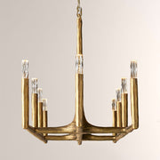 Kael Vintage Forged Brass Linear Chandelier 54