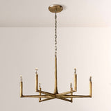 Kael Vintage Forged Brass Round Chandelier 36“D