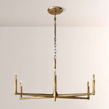 Kael Vintage Forged Brass Round Chandelier 48“D