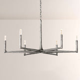 Kael Vintage Forged Brass Round Chandelier 48“D
