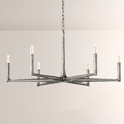 Kael Vintage Forged Brass Round Chandelier 48“D