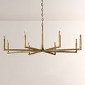 Kael Vintage Forged Brass Round Chandelier 60“D