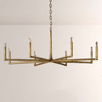 Kael Vintage Forged Brass Round Chandelier 60“D