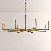 Kael Vintage Forged Brass Round Chandelier 60“D