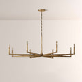 Kael Vintage Forged Brass Round Chandelier 72“D