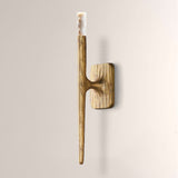 Kael Vintage Forged Brass Wall Sconce 20“H