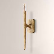 Kael Vintage Forged Brass Wall Sconce 20“H