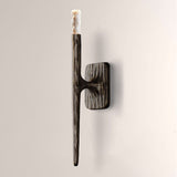 Kael Vintage Forged Brass Wall Sconce 20“H
