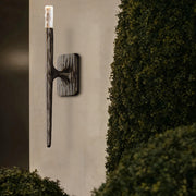 Kael Vintage Forged Brass Wall Sconce 20“H