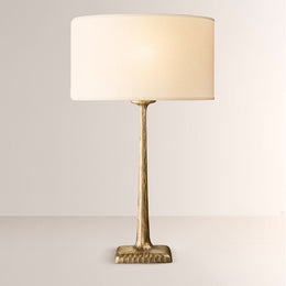 Kael Vintage Forged Drum Shade Table Lamp 30“H