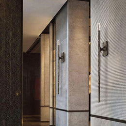 Kael Vintage Forged Tall Linear Wall Sconce 36