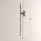 Kael Vintage Forged Tall Linear Wall Sconce 36"H