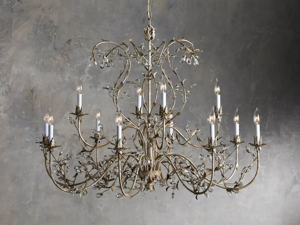 Kalie Crystal 12 Lights Pendant Chandelier 46"