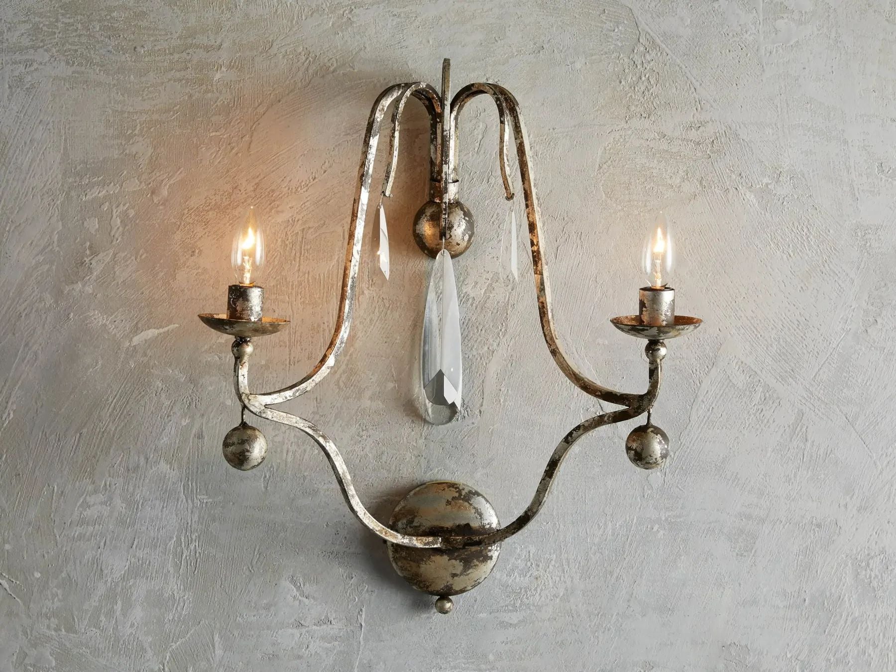 Kalie Crystal 2 Lights Wall Sconce