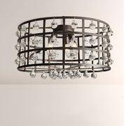 Cagora Crystal Sphere Flush Mount Ceiling Light