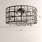 Cagora Crystal Sphere Flush Mount Ceiling Light