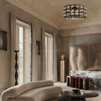 Cagora Crystal Sphere Flush Mount Ceiling Light