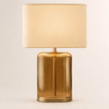 Kaelin Amber Glass Rectangular Base Table Lamp