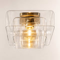 Kaelin Stacked Square Clear Glass Flush Mount Ceiling Light