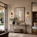 Kaelin Stacked Clear Cylinder Glass Wall Sconce