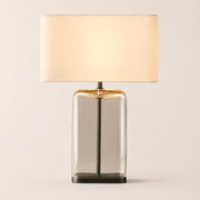Kaelin Clear Glass Rectangular Base Table Lamp
